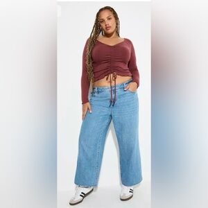 NWT Torrid LoveSick Low-Rise Ultra-Baggy Jean 24